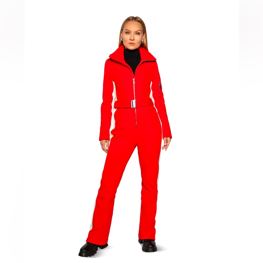 Red Ski Suit